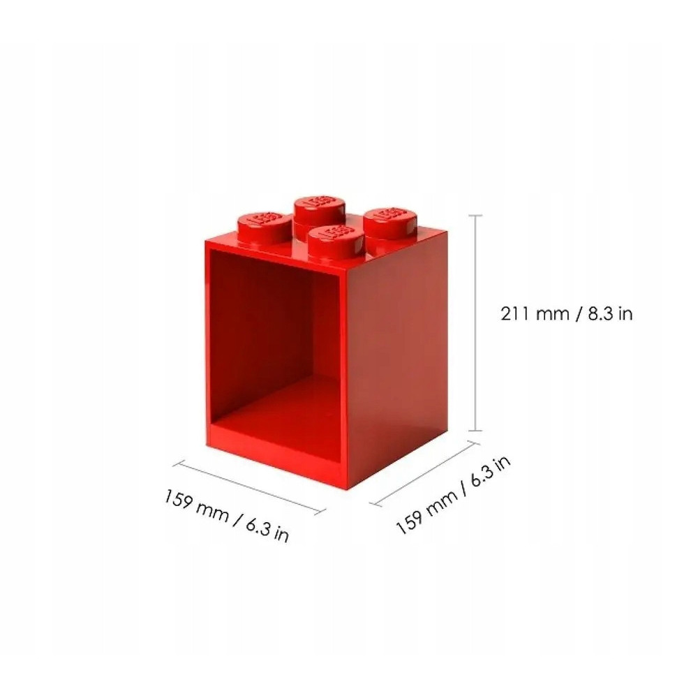 LEGO STORAGE ZESTAW DWÓCH PÓŁEK WISZĄCYCH PUDEŁKA CZERWONE RED 4117