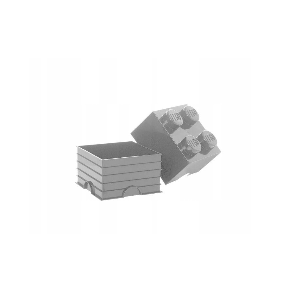 Pojemnik na klocki LEGO Storage Brick 4 Grey szary do przechowywania