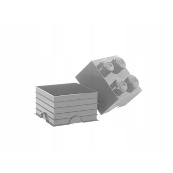 Pojemnik na klocki LEGO Storage Brick 4 Grey szary do przechowywania