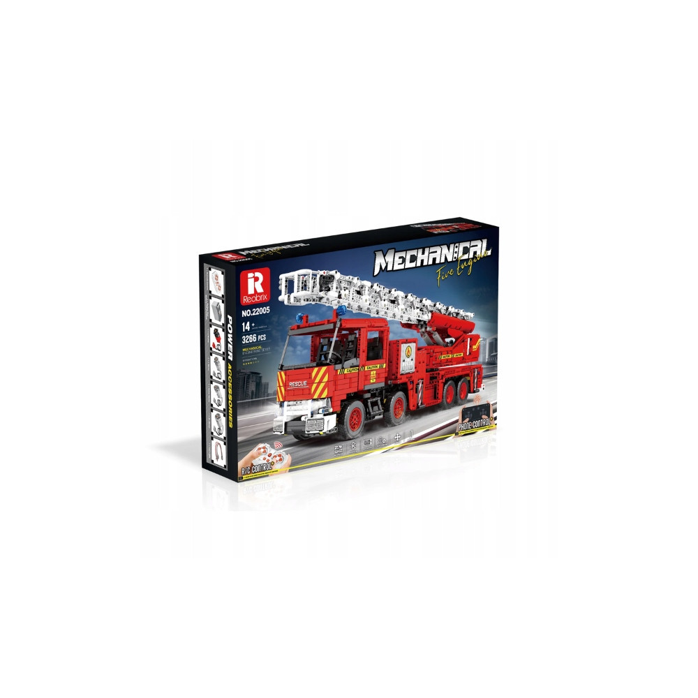 KLOCKI REOBRIX WÓZ STRAŻACKI FIRE FIGHTING LADDER TRUCK 3266 KLOCKI PREZENT