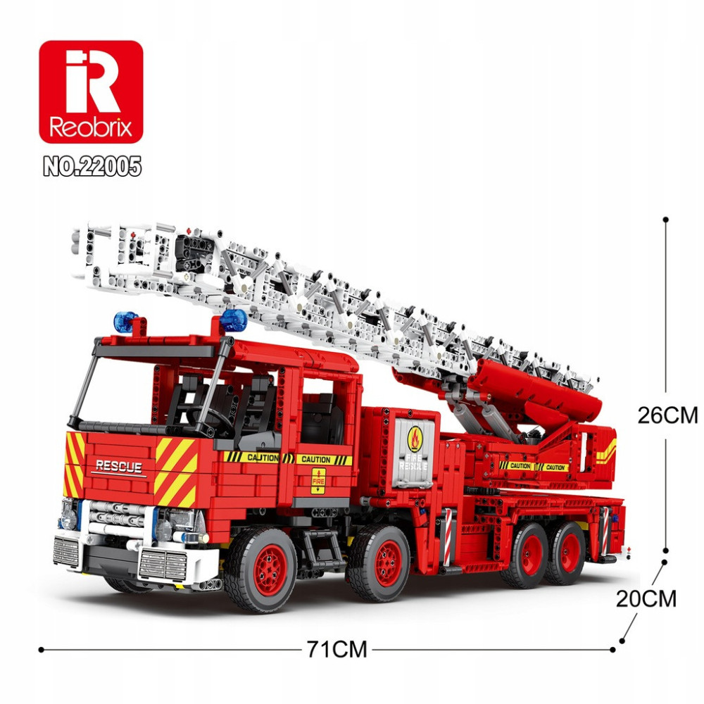 KLOCKI REOBRIX WÓZ STRAŻACKI FIRE FIGHTING LADDER TRUCK 3266 KLOCKI PREZENT