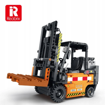 KLOCKI REOBRIX WÓZEK WIDŁOWY Z PALETĄ ENGINEERED FORKLIFT DYNAMIC 722 el.