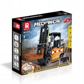 KLOCKI REOBRIX WÓZEK WIDŁOWY Z PALETĄ ENGINEERED FORKLIFT DYNAMIC 722 el.