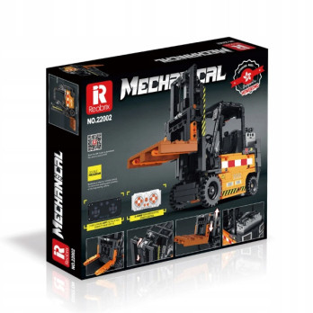 KLOCKI REOBRIX WÓZEK WIDŁOWY Z PALETĄ ENGINEERED FORKLIFT DYNAMIC 722 el.
