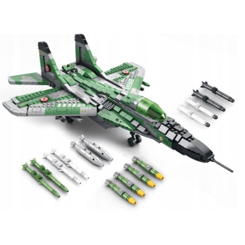 Klocki konstrykcyjne REOBRIX 33024 SAMOLOT MYŚLIWIEC MIG-29 1837 elementów