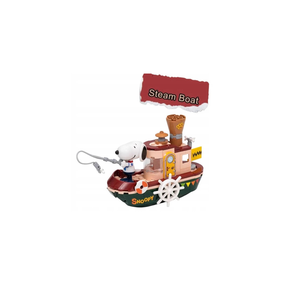 PANTASY Klocki 86907 SNOOPY Steam Boat Łódź Parowa Zestaw Klocków 3D
