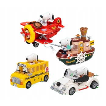PANTASY Klocki 86907 SNOOPY Steam Boat Łódź Parowa Zestaw Klocków 3D