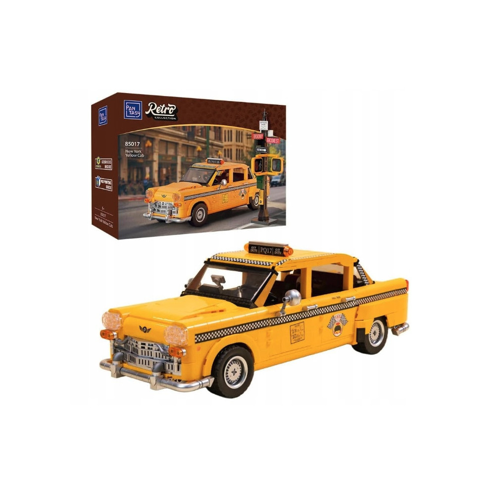 PANTASY Klocki 85017 Żółta Taksówka Retro Samochód New York otwierane drzwi