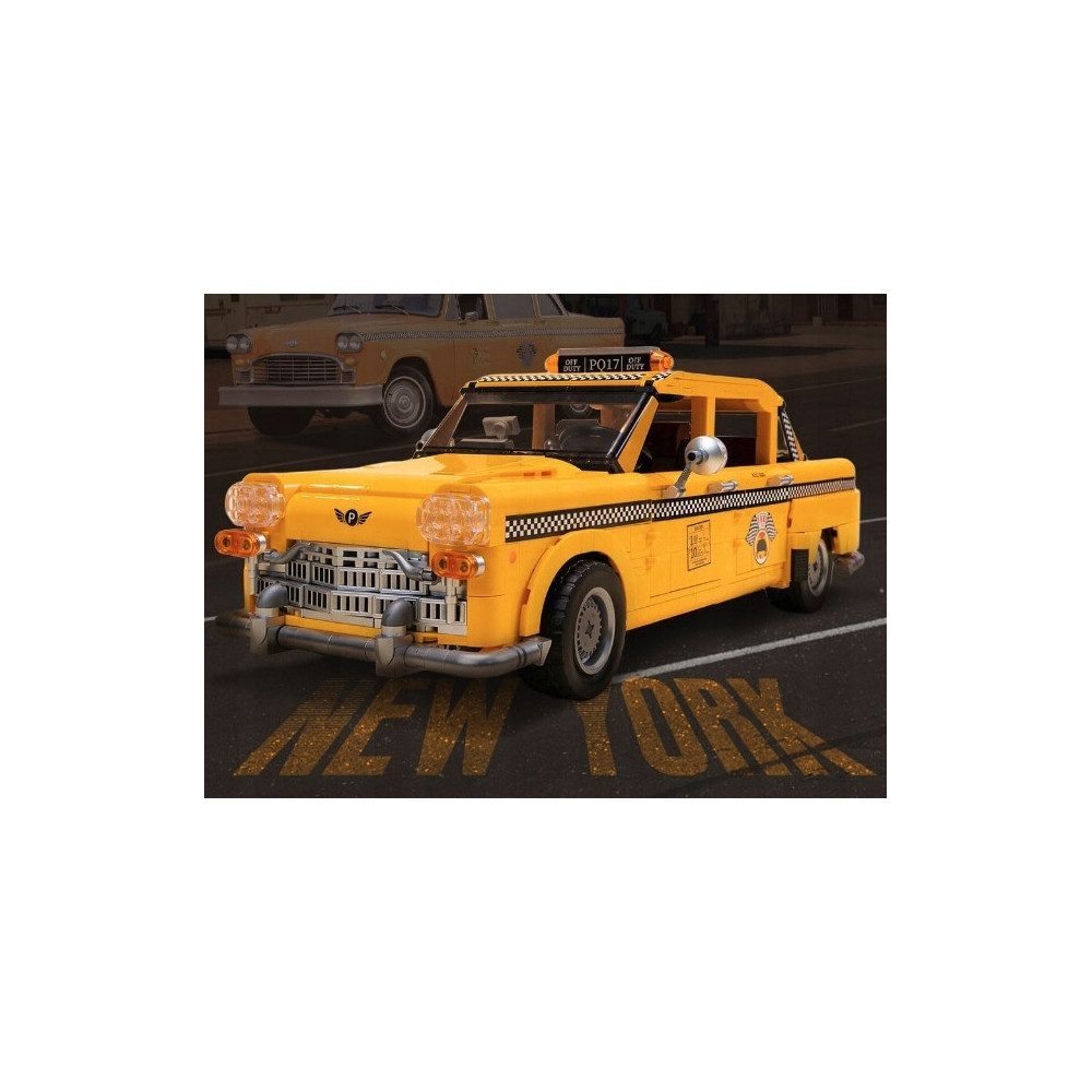 PANTASY Klocki 85017 Żółta Taksówka Retro Samochód New York otwierane drzwi