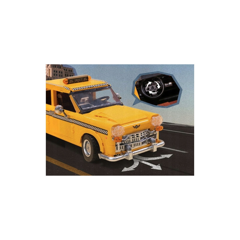 PANTASY Klocki 85017 Żółta Taksówka Retro Samochód New York otwierane drzwi