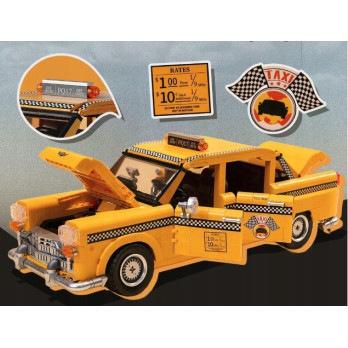 PANTASY Klocki 85017 Żółta Taksówka Retro Samochód New York otwierane drzwi