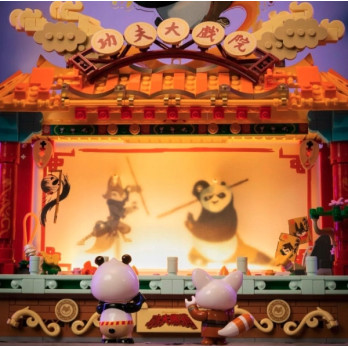 KLOCKI KUNG FU PANDA PANTASY OŚWIETLONY TEATR 86514 PREZENT ZABAWA