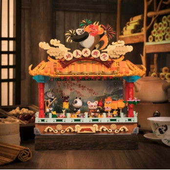 KLOCKI KUNG FU PANDA PANTASY OŚWIETLONY TEATR 86514 PREZENT ZABAWA