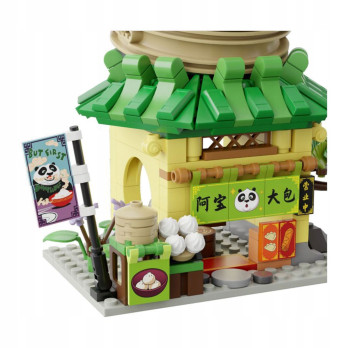 KLOCKI KUNG FU PANDA MINI STREET VIEW PANTASY DUMPLING SHOP PIEROGARNIA P