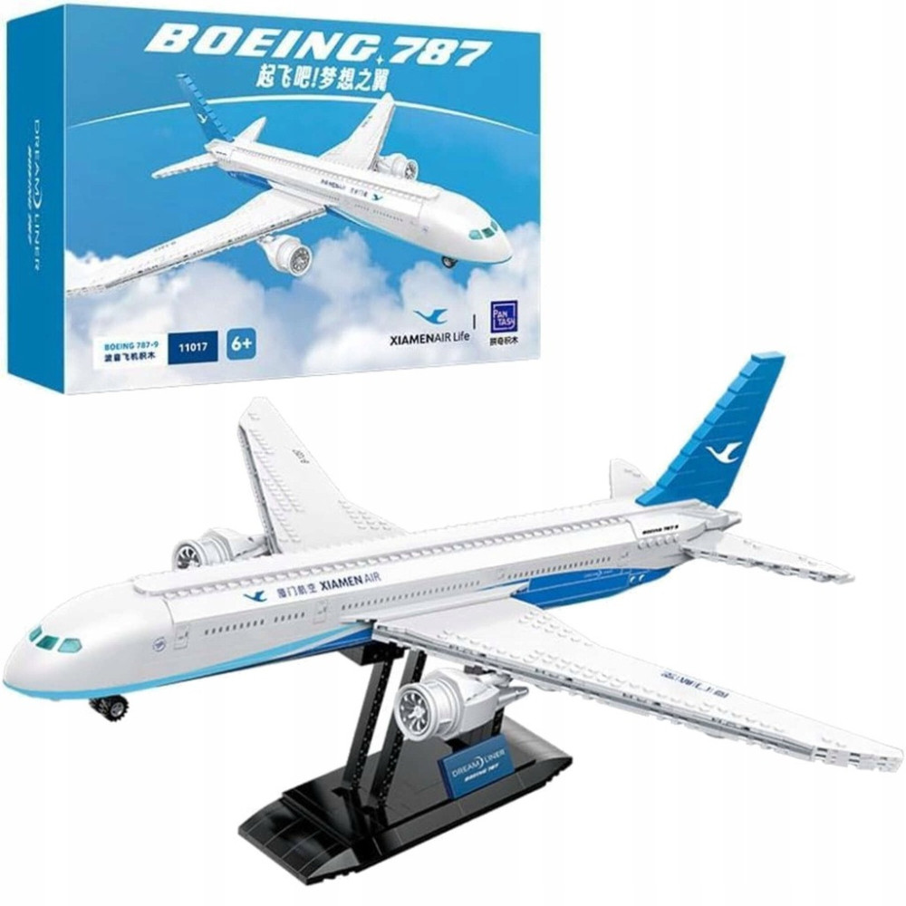 KLOCKI KONSTRUKCYJNE PANTASY SAMOLOT BOEING 787 DREAMLINER 55CM ZESTAW