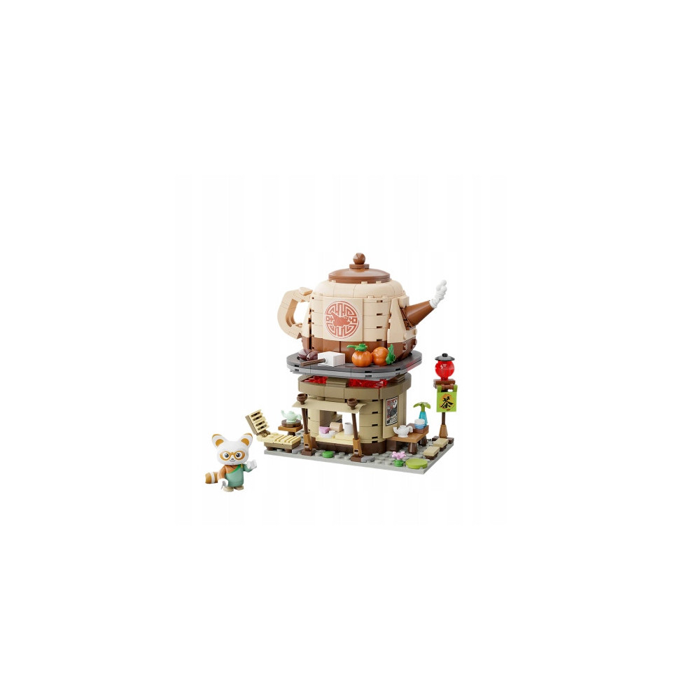 KLOCKI KUNG FU PANDA PANTASY MINI STREET VIEW STRAGAN Z HERBATĄ SHIFU 86507