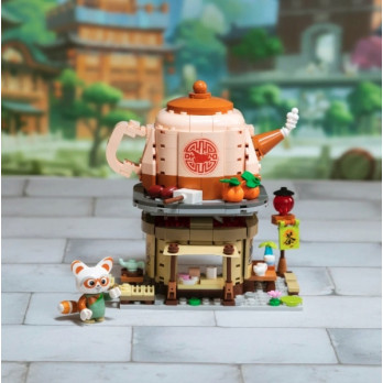 KLOCKI KUNG FU PANDA PANTASY MINI STREET VIEW STRAGAN Z HERBATĄ SHIFU 86507