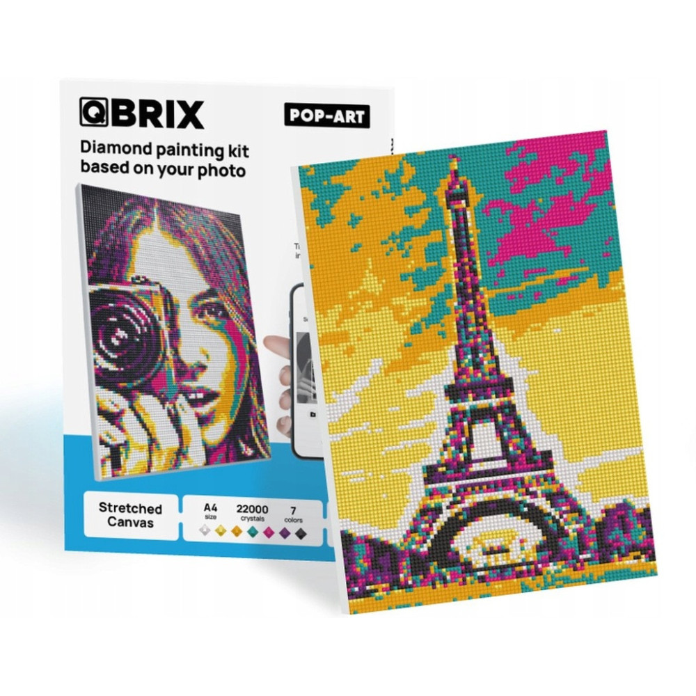 QBRIX PAKIET MALARSTWA DIAMENTOWEGO POP-ART WŁASNE ZDJĘCIE DLA DZIECI