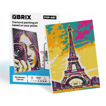 QBRIX PAKIET MALARSTWA DIAMENTOWEGO POP-ART WŁASNE ZDJĘCIE DLA DZIECI