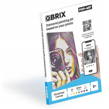 QBRIX PAKIET MALARSTWA DIAMENTOWEGO POP-ART WŁASNE ZDJĘCIE DLA DZIECI