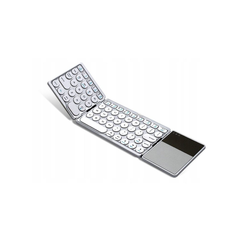 KLAWIATURA BEZPRZEWODOWA BLUETOOTH TOUCHPAD SKŁADANA PODRĘCZNA PODRÓŻNA