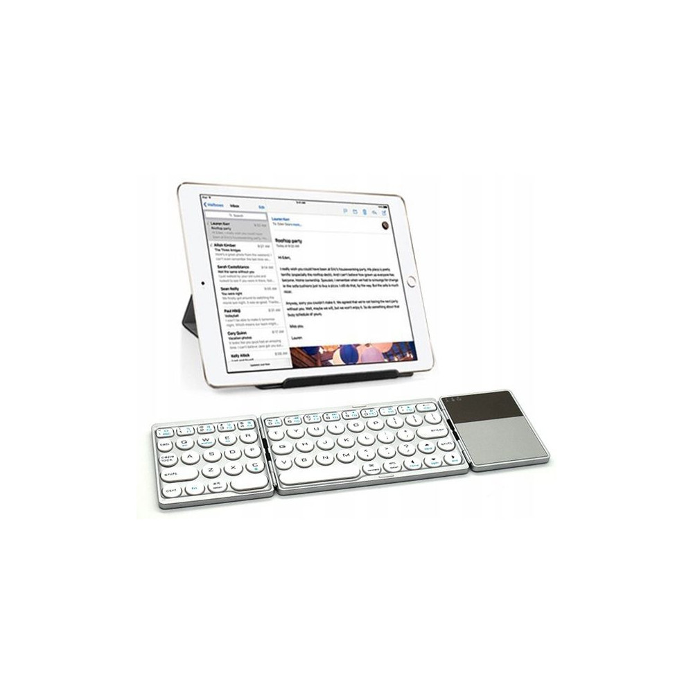 KLAWIATURA BEZPRZEWODOWA BLUETOOTH TOUCHPAD SKŁADANA PODRĘCZNA PODRÓŻNA