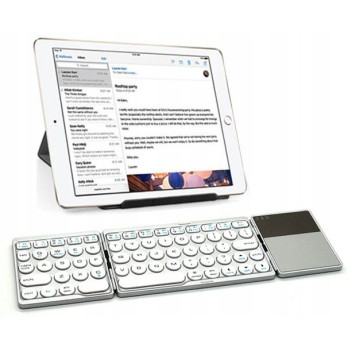 KLAWIATURA BEZPRZEWODOWA BLUETOOTH TOUCHPAD SKŁADANA PODRĘCZNA PODRÓŻNA