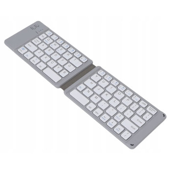 KLAWIATURA BLUETOOTH SKŁADANA PRZENOŚNA PODRĘCZNA DO PLECAKA TOREBKI SILVER