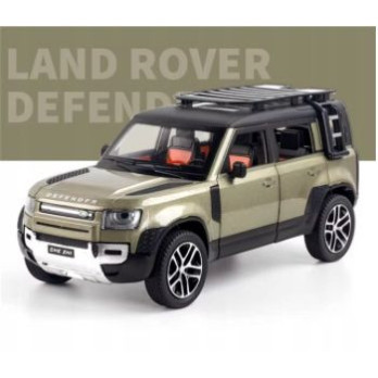 LAND ROVER DEFENDER METALOWY MODEL SAMOCHODU 1:24 DŹWIĘK ŚWIATŁO ZIELONY