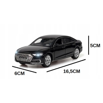AUDI A8 METALOWY MODEL SAMOCHODU 1:32 DŹWIĘK ŚWIATŁO PREZENT BIAŁY