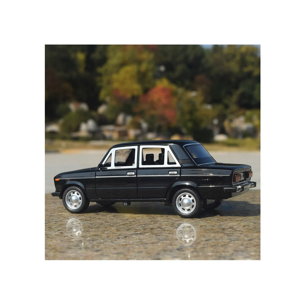 JIANYUAN LADA ROSYJSKI METALOWY MODEL SAMOCHODU 1:24 DŹWIĘK ŚWIATŁO CZARNY
