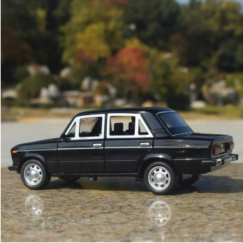 JIANYUAN LADA ROSYJSKI METALOWY MODEL SAMOCHODU 1:24 DŹWIĘK ŚWIATŁO CZARNY