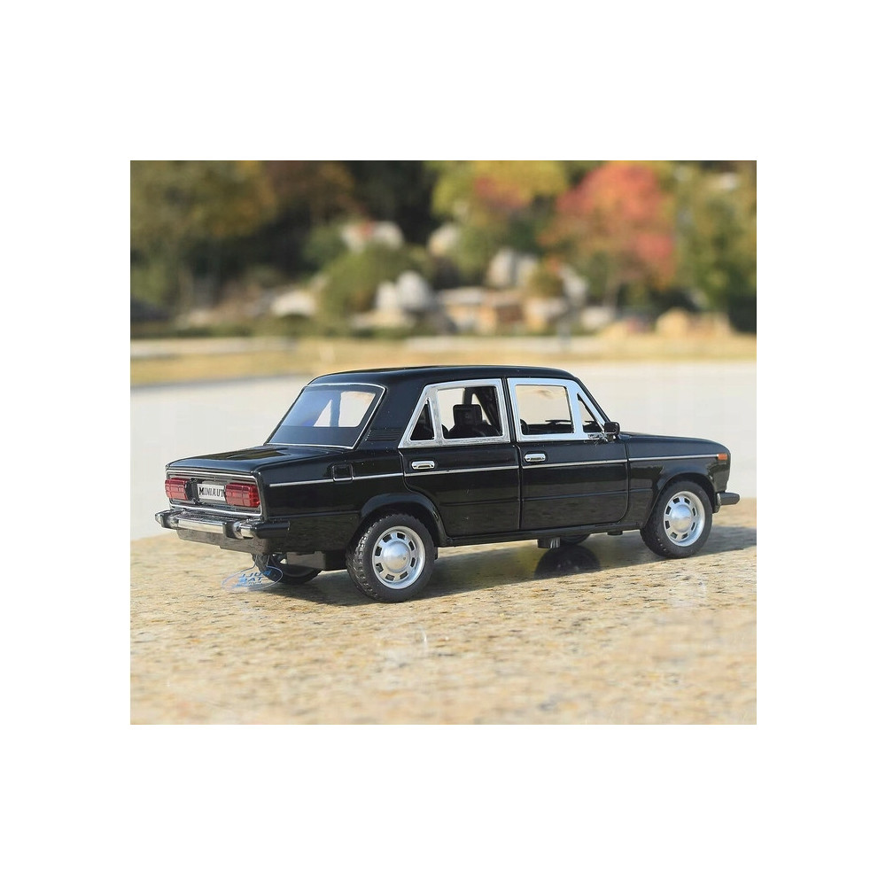 JIANYUAN LADA ROSYJSKI METALOWY MODEL SAMOCHODU 1:24 DŹWIĘK ŚWIATŁO CZARNY