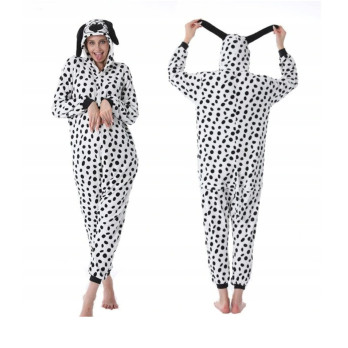 DALMATYŃCZYK PIES BIAŁY ONESIE PIŻAMA DRES KOSTIUM PRZEBRANIE KIGURUMI M