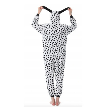 DALMATYŃCZYK PIES BIAŁY ONESIE PIŻAMA DRES KOSTIUM PRZEBRANIE KIGURUMI M