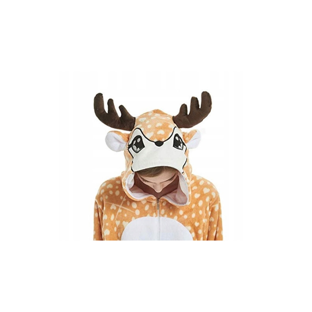 JELONEK ONESIE DRES PRZEBRANIE PIŻAMA KOMBINEZON KIGURUMI DEER M