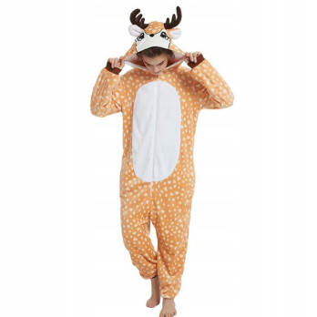 JELONEK ONESIE DRES PRZEBRANIE PIŻAMA KOMBINEZON KIGURUMI DEER M