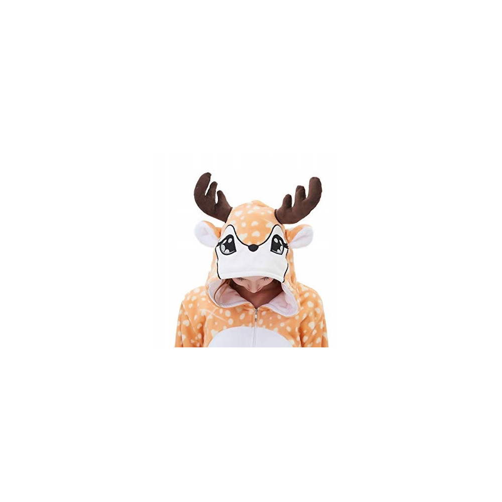 JELONEK ONESIE DRES PRZEBRANIE PIŻAMA KOMBINEZON KIGURUMI DEER M
