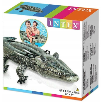 Materac do pływania INTEX Krokodyl Aligator 57551 zielony dla dzieci lato