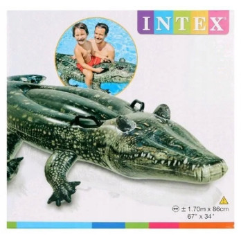 Materac do pływania INTEX Krokodyl Aligator 57551 zielony dla dzieci lato