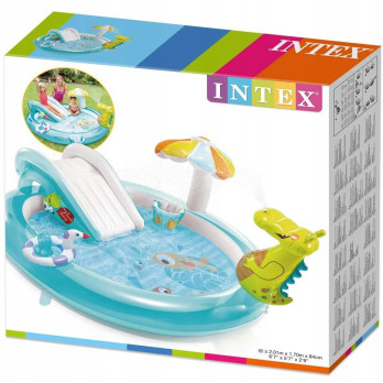 Basen dmuchany okrągły ze zdjeżdzalnią dla najmłodszych dzieci INTEX 57165
