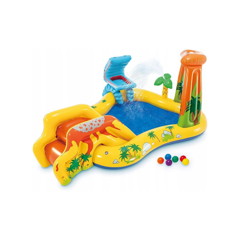 INTEX 57444 Duże Centrum zabaw Dinosaur II 249x191x109 cm dla dzieci LATO