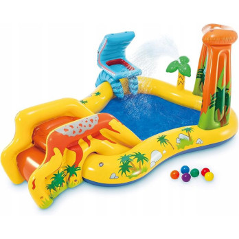 INTEX 57444 Duże Centrum zabaw Dinosaur II 249x191x109 cm dla dzieci LATO