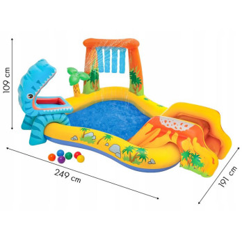 INTEX 57444 Duże Centrum zabaw Dinosaur II 249x191x109 cm dla dzieci LATO