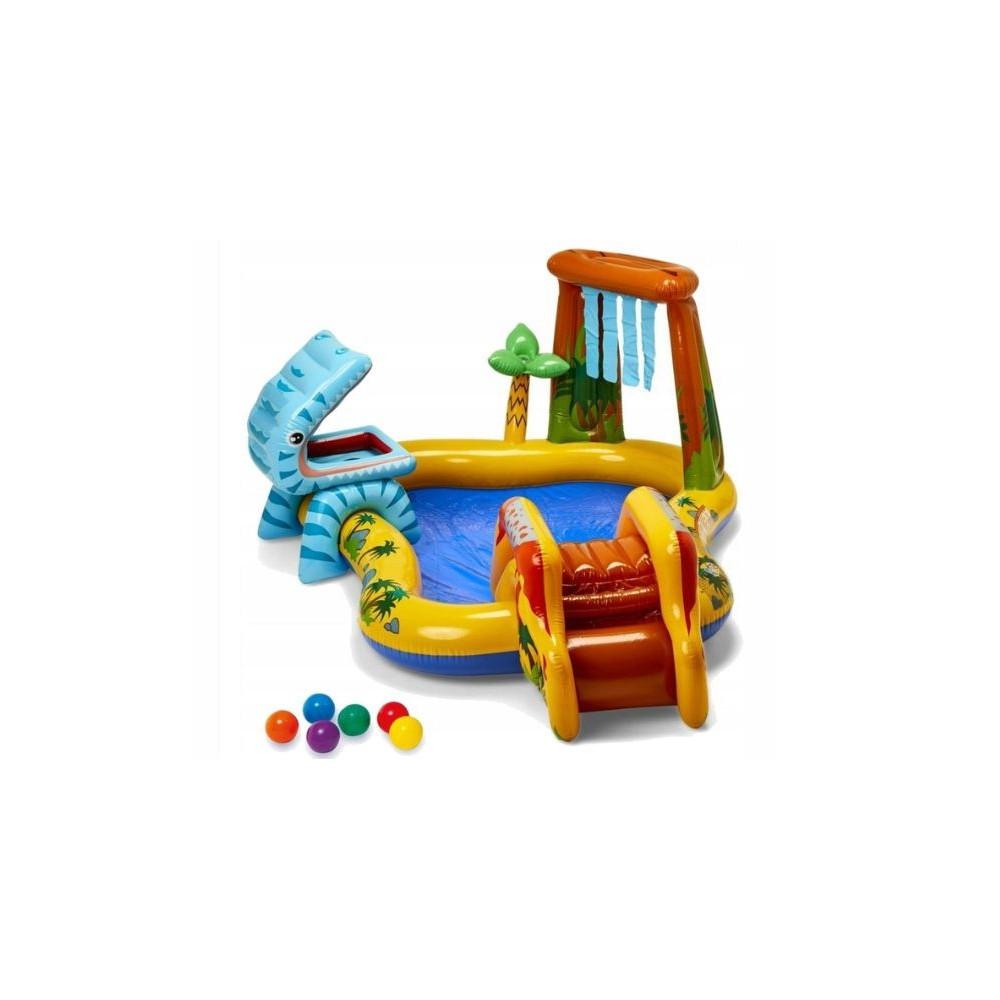 INTEX 57444 Duże Centrum zabaw Dinosaur II 249x191x109 cm dla dzieci LATO