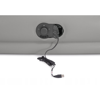 NOWY Materac dwuosobowy INTEX 64114 203 x 152 x 30 cm szary z pompką USB