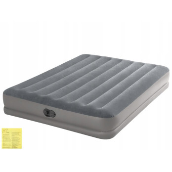 NOWY Materac dwuosobowy INTEX 64114 203 x 152 x 30 cm szary z pompką USB