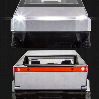 METALOWY MODEL TESLA CYBERTRUCK Z QUADEM 1:24 DŹWIĘK LED OTWIERANE DRZWI