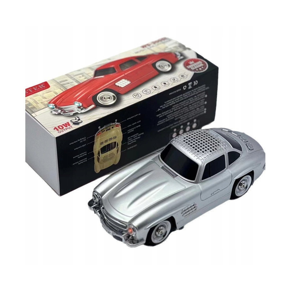 GŁOŚNIK BEZPRZEWODOWY AUTO MINI SAMOCHÓD OZDOBA RETRO 300SL MODNY DESIGN