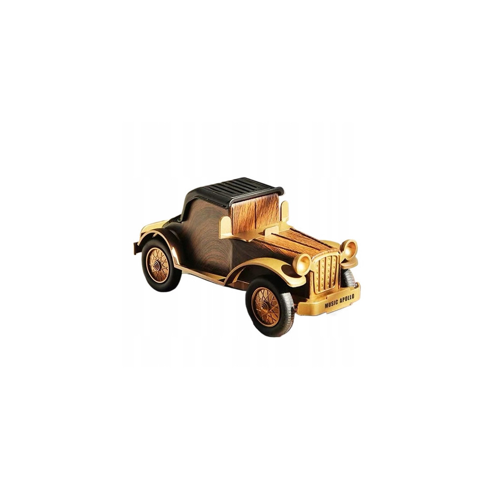 DREWNIANY GŁOŚNIK BLUETOOTH VINTAGE STOJAK NA TELEFON MINI STEREO PREZENT